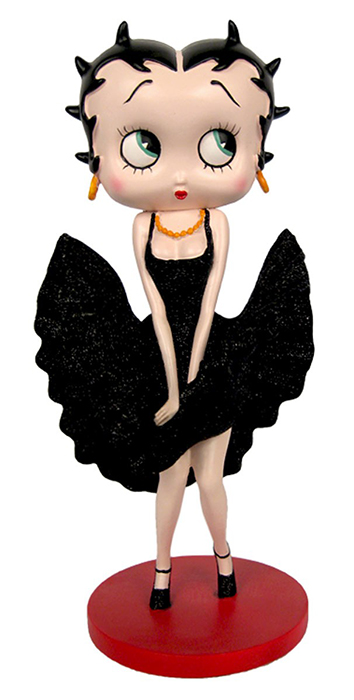 Betty Boop Cool Breeze Black Glitter Dress Small